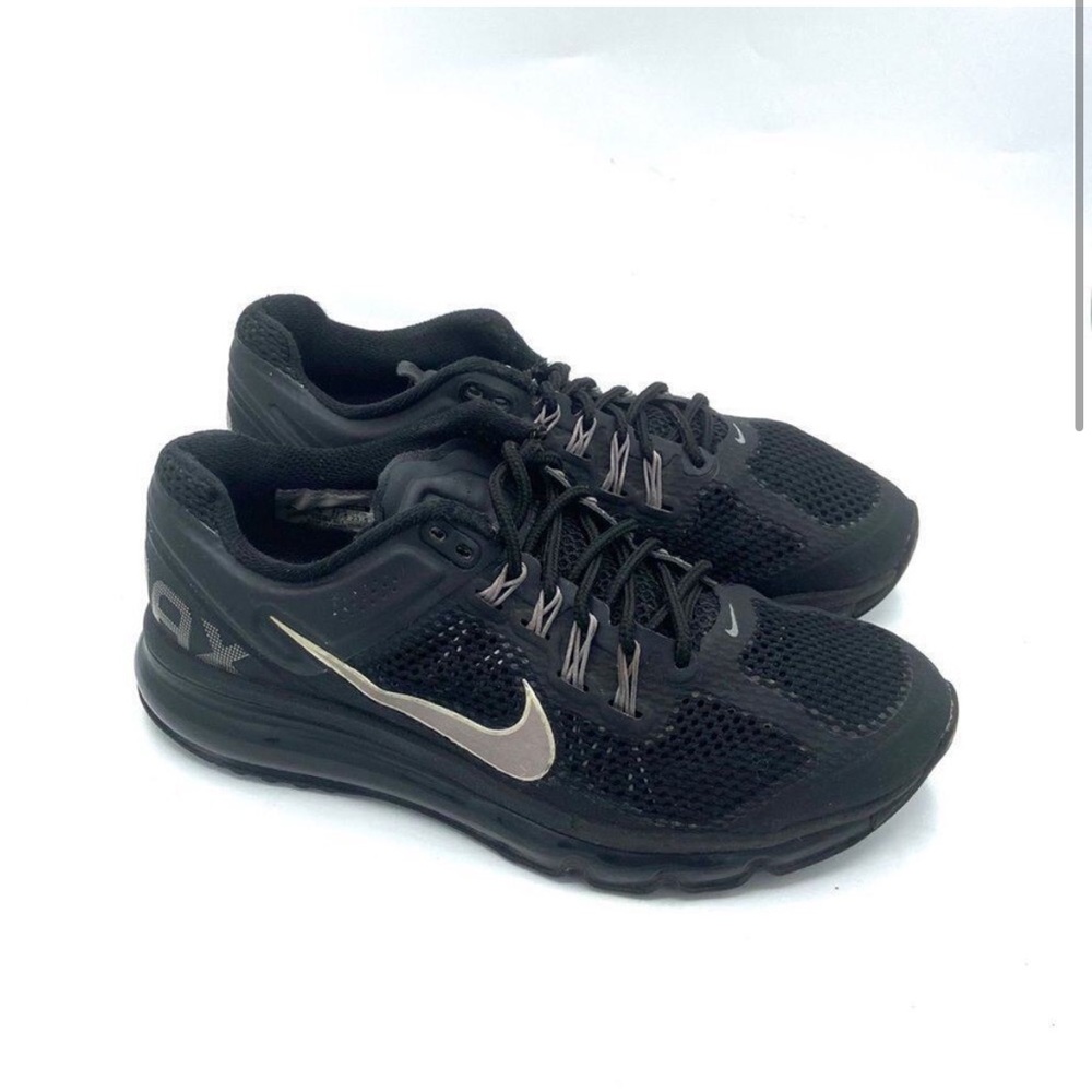 NIKE AIR MAX Women's All Black Waffle Skin Sneakers Sz 6.5
